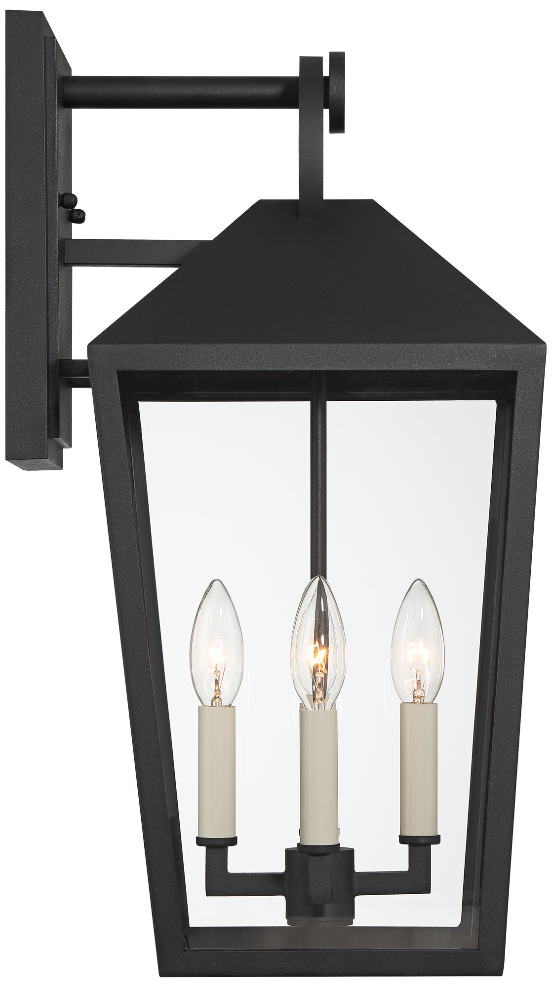Image 7 Possini Euro Belmont 21 1/2" Black 4-Light Outdoor Wall Light Set of 2 more views