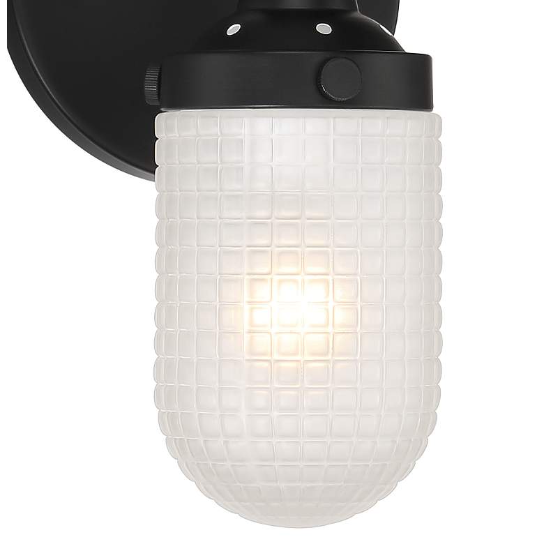 Image 3 Possini Euro Bendarra 10 3/4" High Black Wall Sconce more views