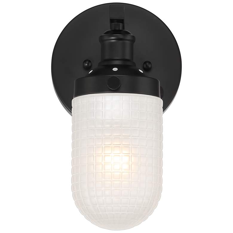 Image 4 Possini Euro Bendarra 10 3/4" High Black Wall Sconce more views