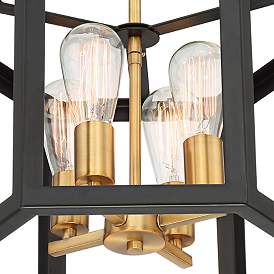 Image3 of Possini Euro Beni 16" Wide Bronze and Gold 4-Light Ceiling Light more views