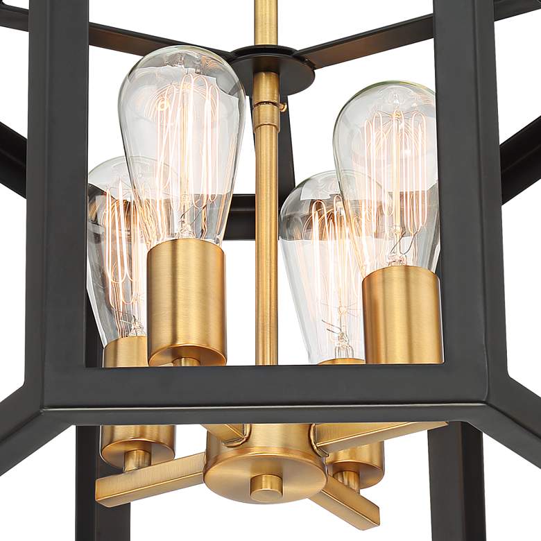 Image 3 Possini Euro Beni 16" Wide Bronze and Gold 4-Light Ceiling Light more views