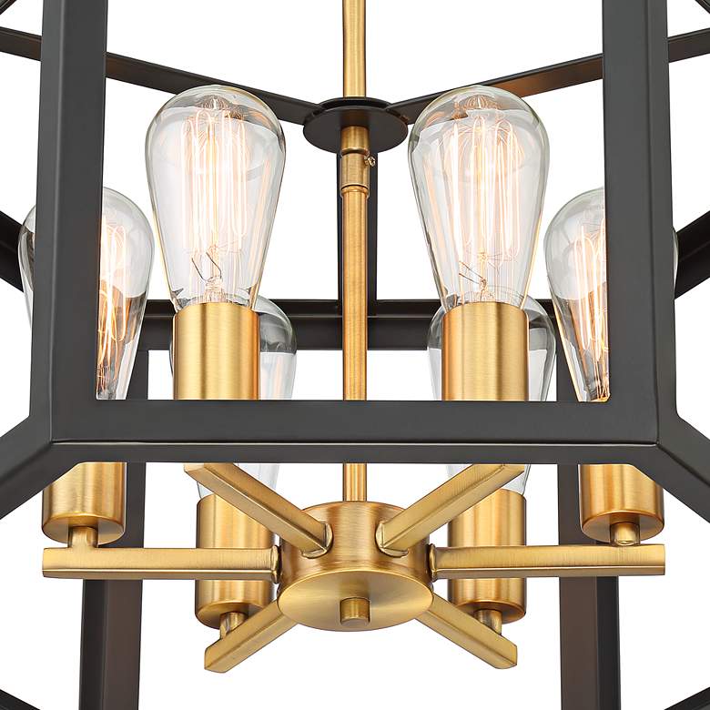 Image 3 Possini Euro Beni 20" Wide 6-Light Bronze and Gold Ceiling Light more views