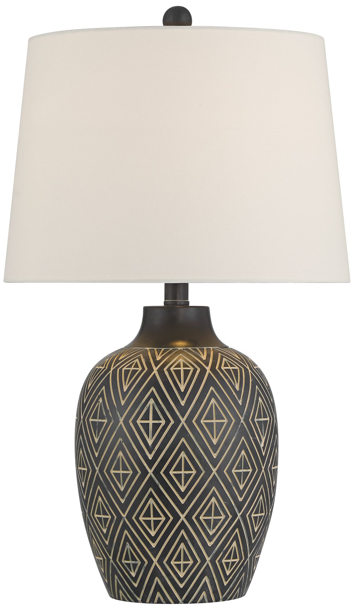 Image 2 Possini Euro Benito 23 1/2" High Diamond Pattern Jar Table Lamp