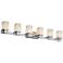 Possini Euro Bennett 48 1/2" Wide 6-Light Chrome Bath Light