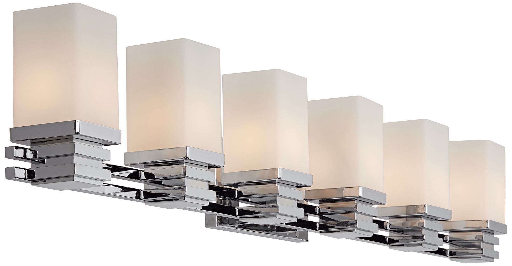 Possini Euro Bennett 48 1/2" Wide 6-Light Chrome Bath Light in scene