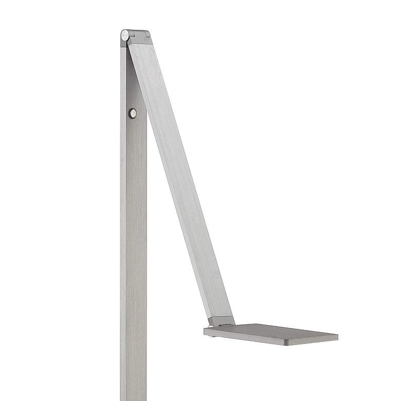 Image 4 Possini Euro Bentley Adjustable Arm Aluminum LED Task Floor Lamp more views