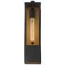 Possini Euro Berk 16"H Black and Gold Box Outdoor Wall Light Set of 2
