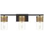 2_Possini Euro Berlin 23 1/2" Wide Black and Gold 3-Light Bath Light