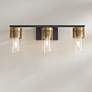 1_Possini Euro Berlin 23 1/2" Wide Black and Gold 3-Light Bath Light