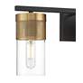3_Possini Euro Berlin 23 1/2" Wide Black and Gold 3-Light Bath Light more views