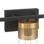4_Possini Euro Berlin 23 1/2" Wide Black and Gold 3-Light Bath Light more views