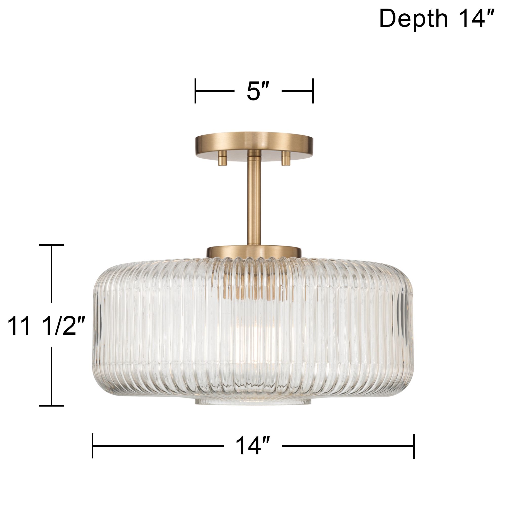 Watch A Video About the Possini Euro Bernado Warm Brass and Ribbed Glass Ceiling Light