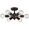 Possini Euro Bestla Bronze 6-Light Ceiling Light with 4W Globe LED Bulbs
