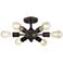 Possini Euro Bestla Bronze 6-Light Ceiling Light with 7W Amber LED Bulbs