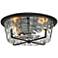 Possini Euro Beston 13 1/4"W Hammered Glass Ceiling Light