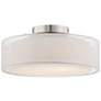 Possini Euro Beverly 12 1/2"W Opal White Dual Shade Drum Ceiling Light