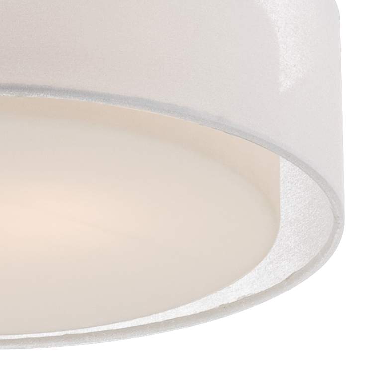 Image 3 Possini Euro Beverly 12 1/2"W Opal White Dual Shade Drum Ceiling Light more views