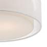 Thumbnail3 of Possini Euro Beverly 12 1/2"W Opal White Dual Shade Drum Ceiling Light more views