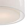 Possini Euro Beverly 12 1/2"W Opal White Dual Shade Drum Ceiling Light