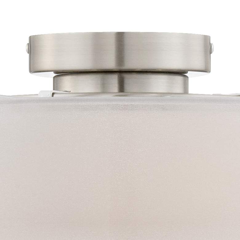 Image 4 Possini Euro Beverly 12 1/2"W Opal White Dual Shade Drum Ceiling Light more views