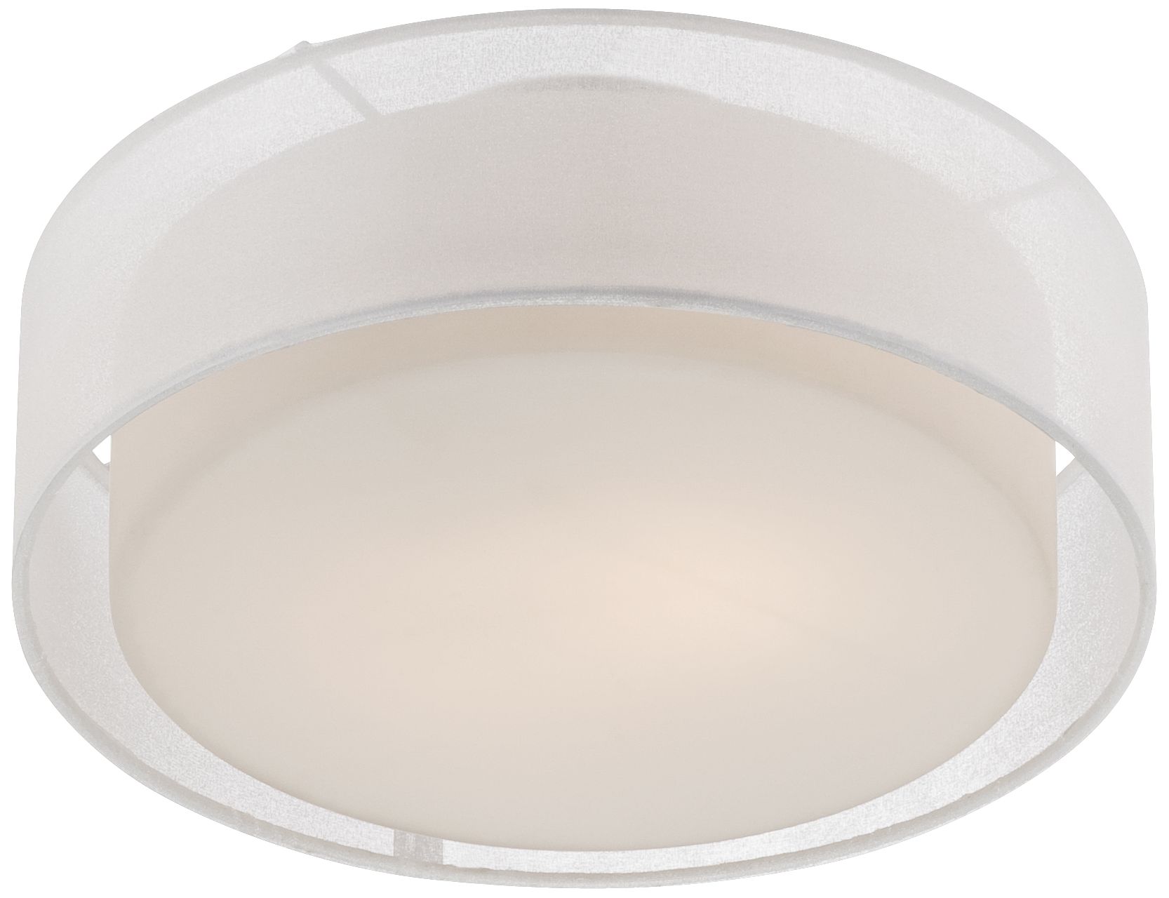 Image 7 Possini Euro Beverly 12 1/2"W Opal White Dual Shade Drum Ceiling Light more views