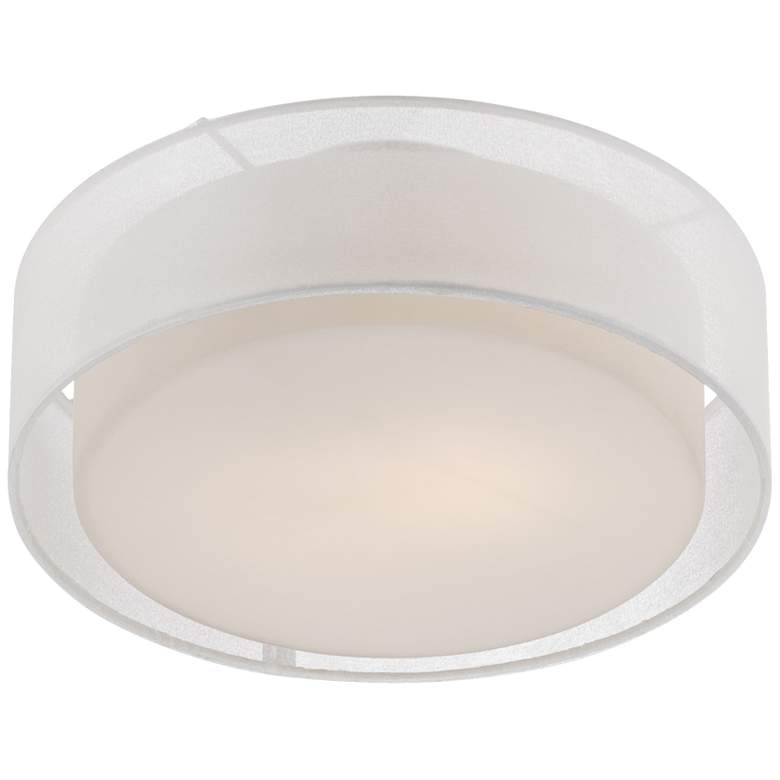 Image 6 Possini Euro Beverly 12 1/2 inchW Opal White Dual Shade Drum Ceiling Light more views