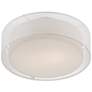Possini Euro Beverly 12 1/2"W Opal White Dual Shade Drum Ceiling Light