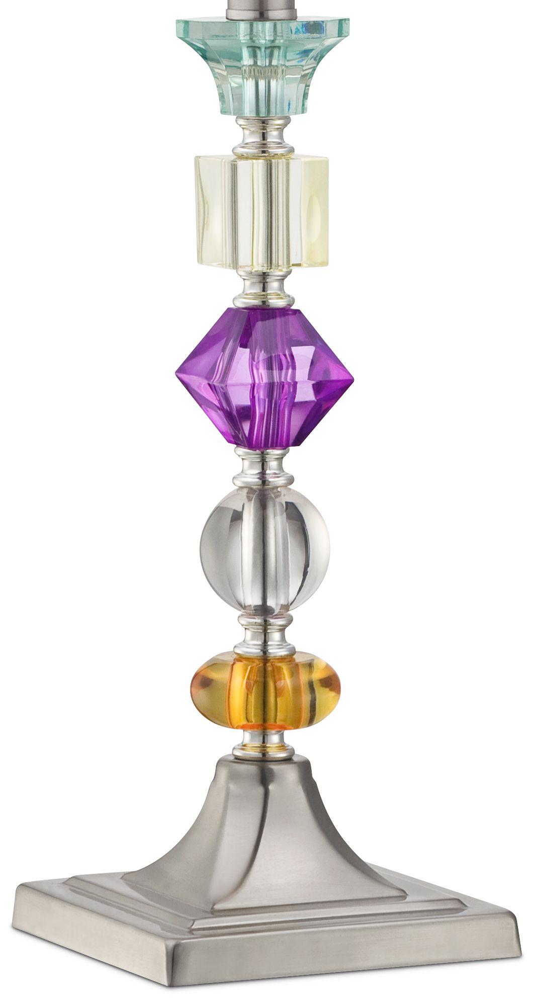 Image 5 Possini Euro Bijoux Modern 25 1/2" High Purple Table Lamps Set of 2 more views