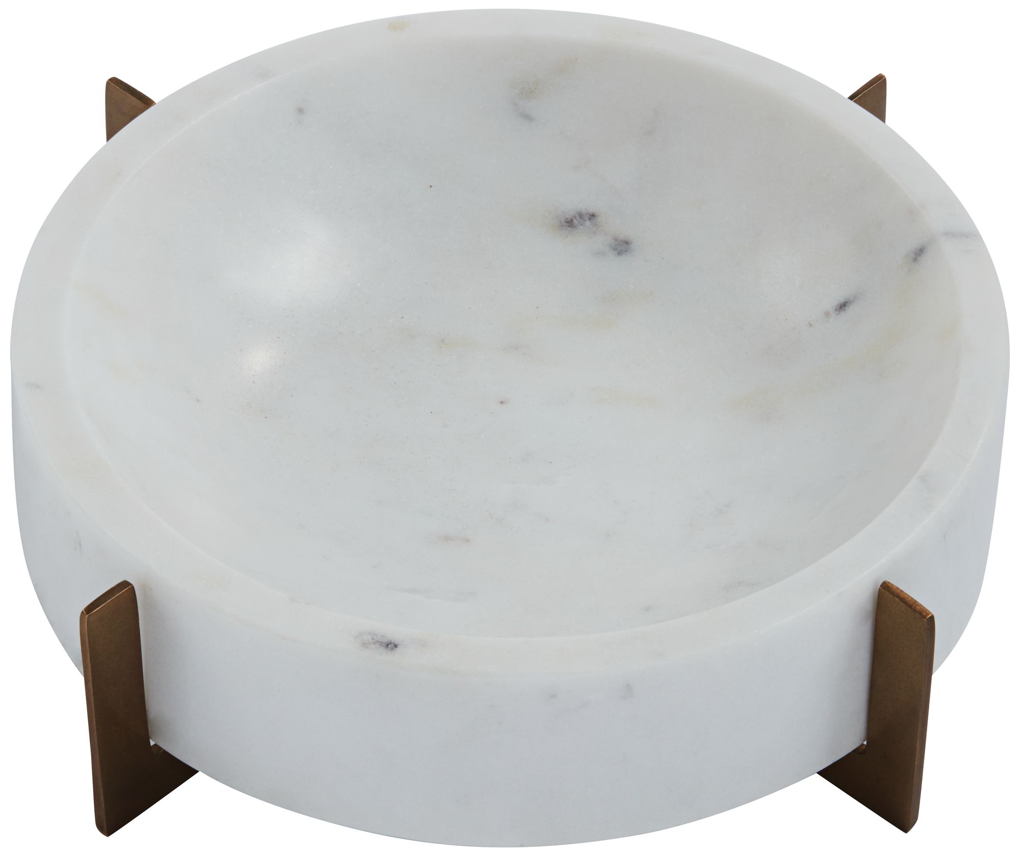 Image 6 Possini Euro Bindi 9" Wide Round White Marble Decorative Bowl more views