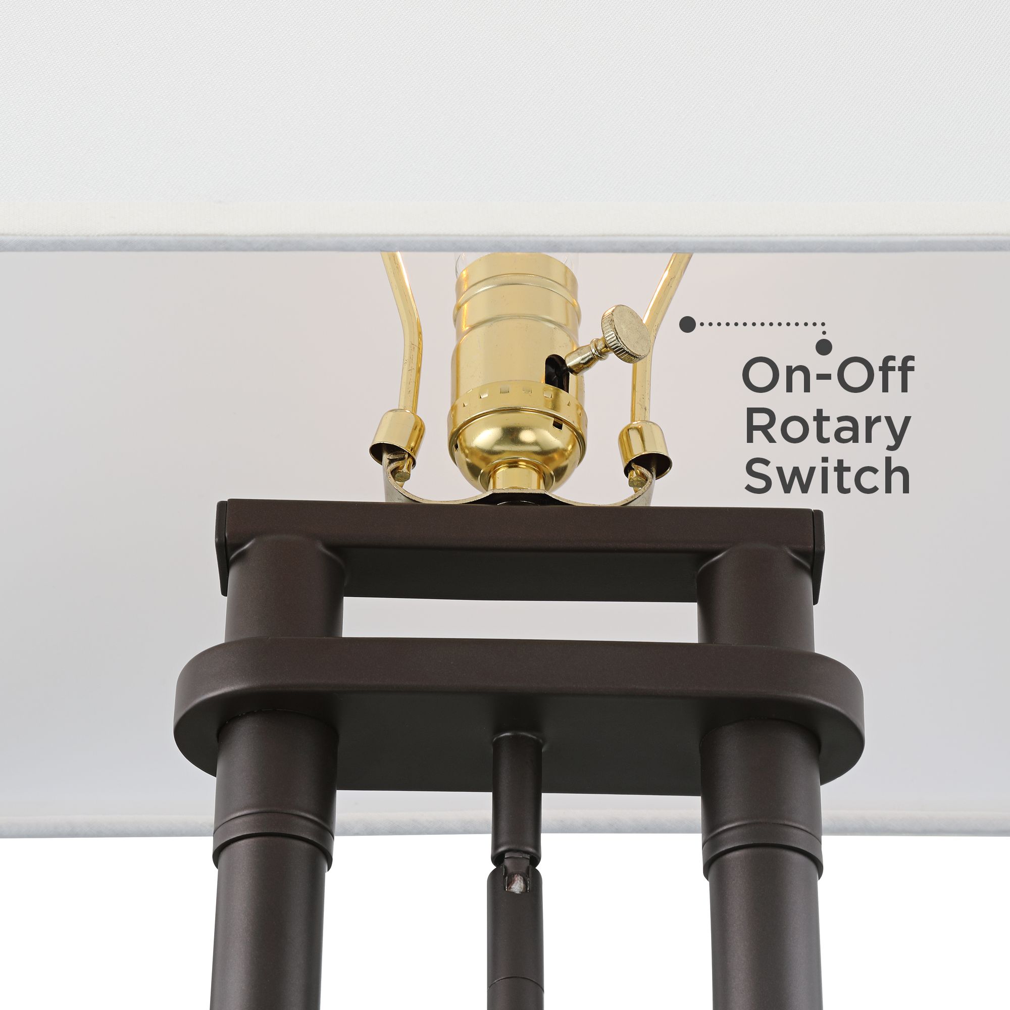 Possini Euro Bishop 26 1/2" Bronze Desk Lamp with USB and Outlet