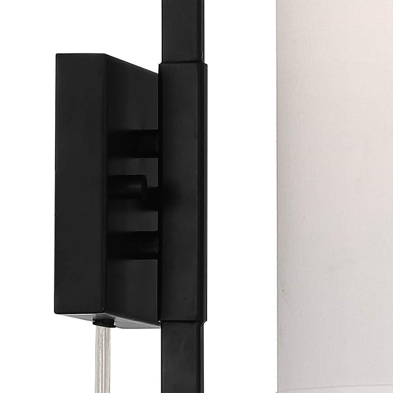 Image 3 Possini Euro Bixby Modern Drum Plug-In Wall Lamps Set of 2 more views