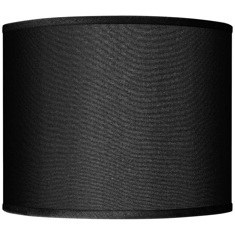 Image 1 Possini Euro Black Faux Silk Drum Lamp Shade 14x14x11 (Spider)
