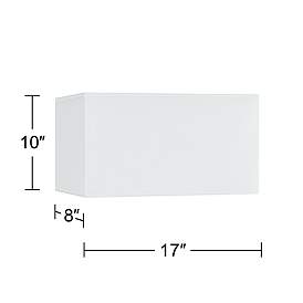 Image5 of Possini Euro Black Faux Silk Rectangular Shade 8/17x8/17x10 (Spider) more views