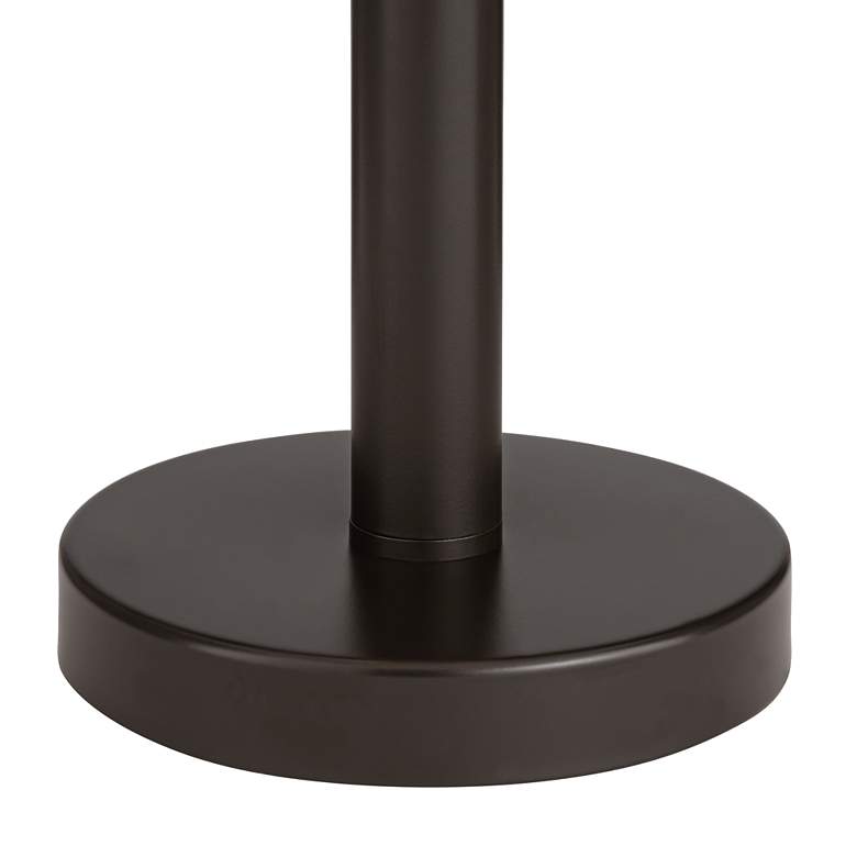 Image 3 Possini Euro Black Faux Silk Robbie Bronze USB Table Lamps Set of 2 more views