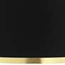 Possini Euro Black Gold 15" Wide Antique Brass Plug-In Swag Chandelier