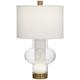 Image2 of Possini Euro Blake 30 1/2" Modern Glass Night Light Table Lamp