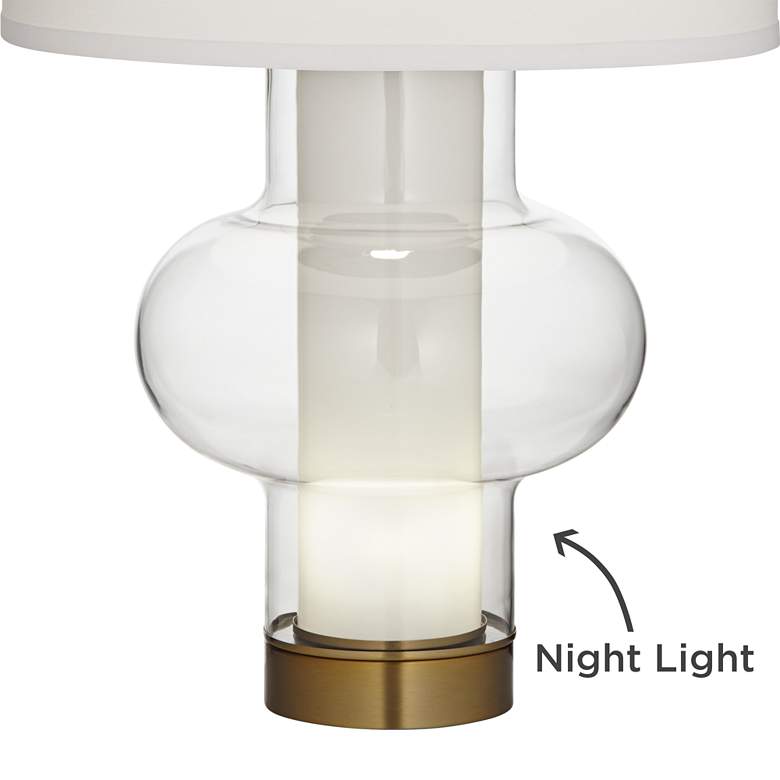 Image 6 Possini Euro Blake 30 1/2" Modern Glass Night Light Table Lamp more views