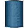 1_Possini Euro Blue Faux Silk Cylinder Lamp Shade 8x8x11 (Spider)