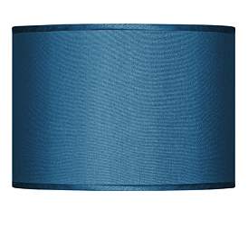 Image1 of Possini Euro Blue Faux Silk Lamp Shade 13.5x13.5x10 (Spider)