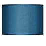 Possini Euro Blue Faux Silk Lamp Shade 13.5x13.5x10 (Spider)