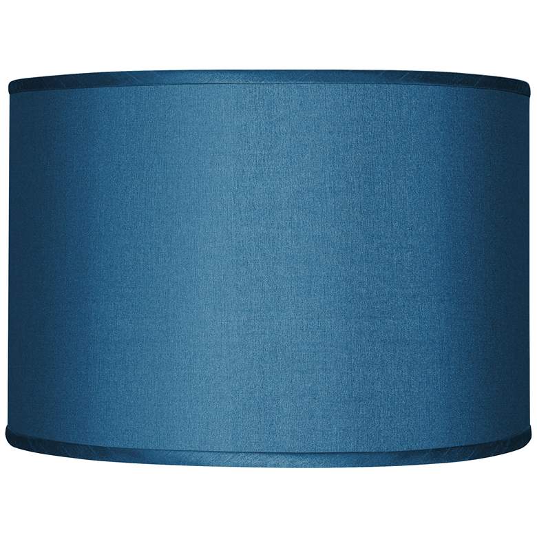 Image 1 Possini Euro Blue Textured Faux Silk Shade 12x12x8.5 (Spider)