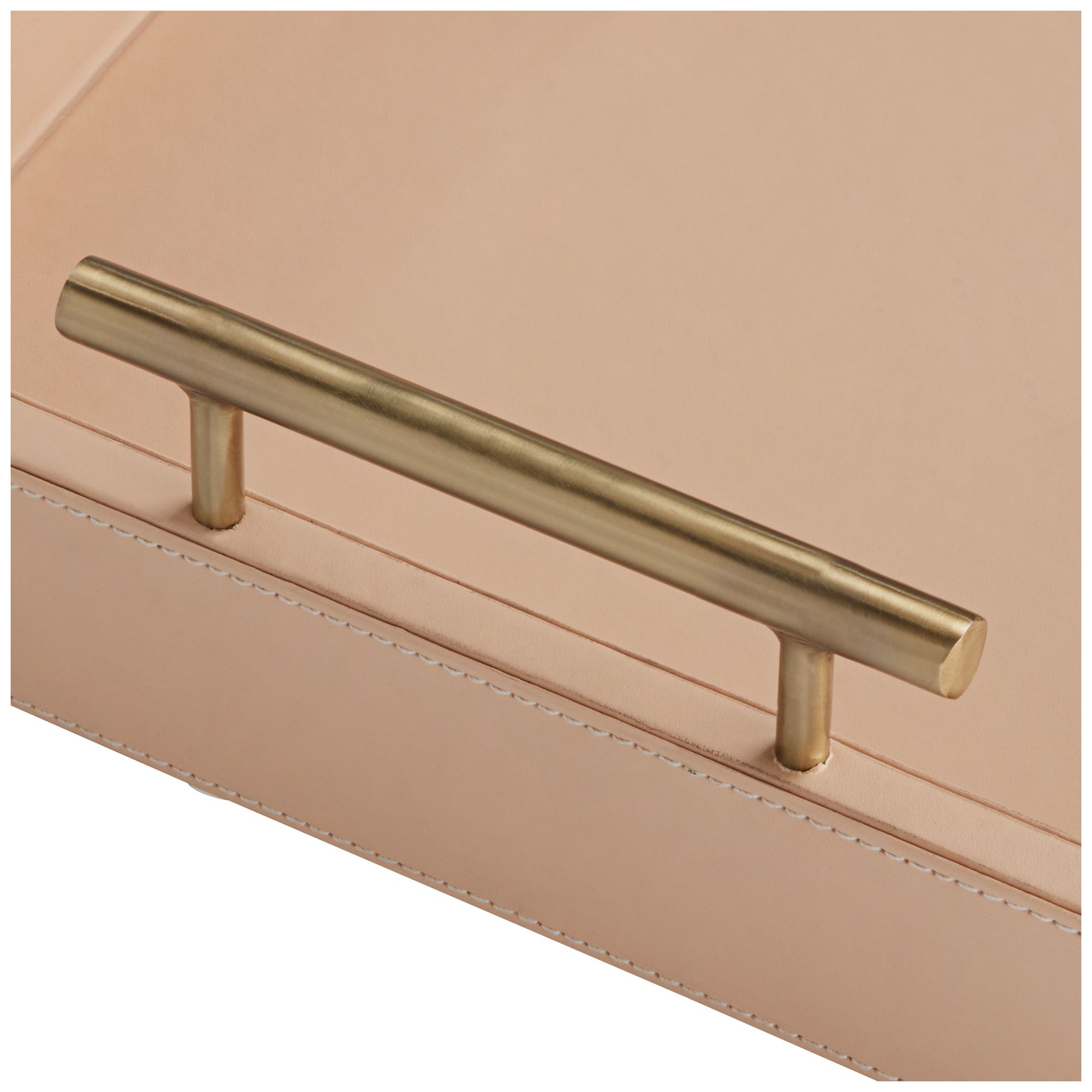Possini Euro Blush Beige Vegan Leather Home Accessory Living Room Set