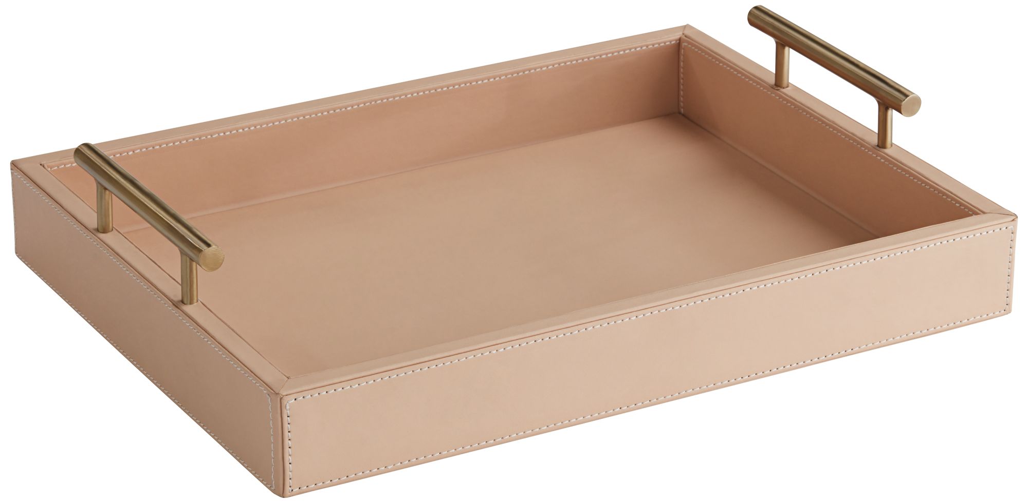 Possini Euro Blush Beige Vegan Leather Home Accessory Living Room Set
