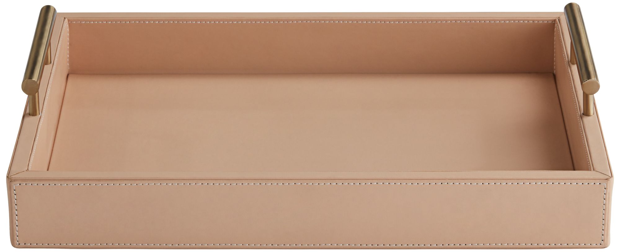 Possini Euro Blush Beige Vegan Leather Home Accessory Living Room Set
