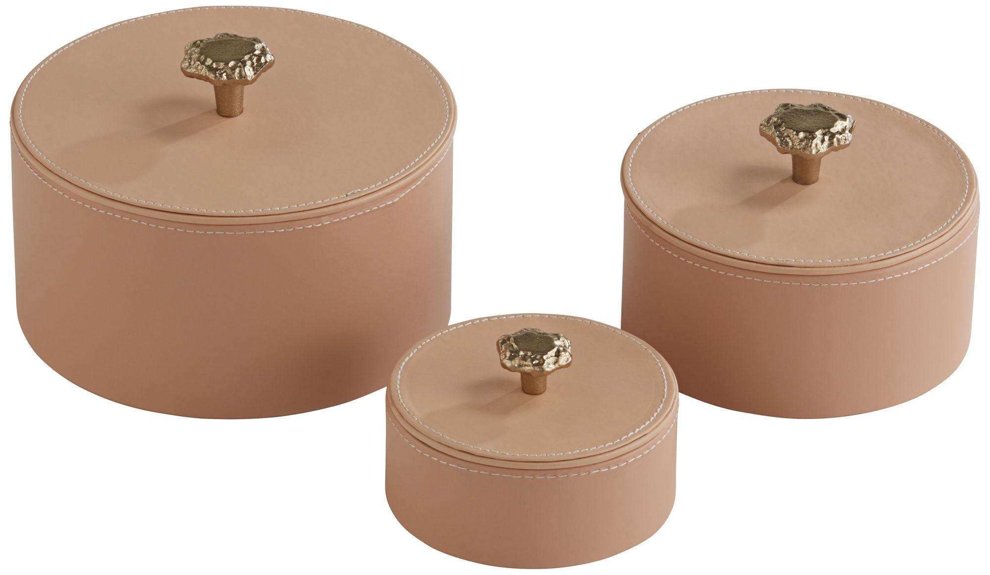 Image 5 Possini Euro Blush Beige Vegan Leather Home Accessory Living Room Set more views