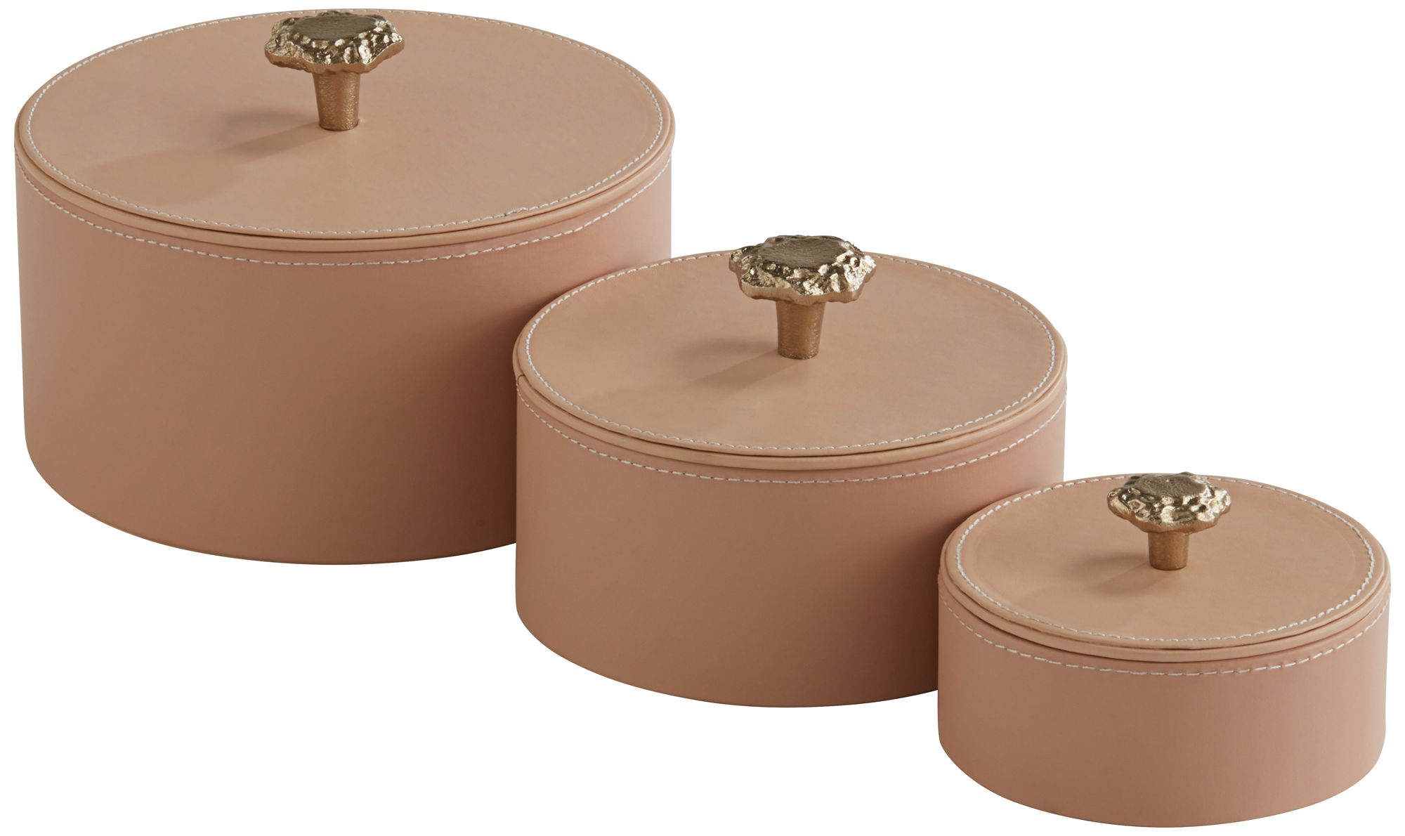 Image 6 Possini Euro Blush Beige Vegan Leather Home Accessory Living Room Set more views