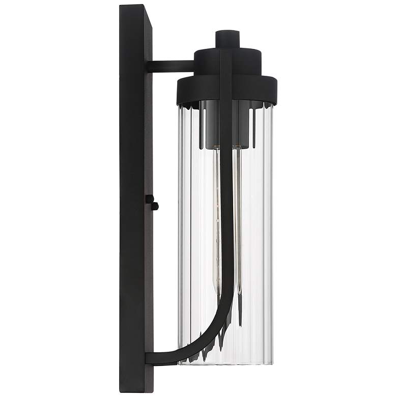 Image 6 Possini Euro Bogata 15 1/2" High Ribbed Glass Outdoor Wall Light more views