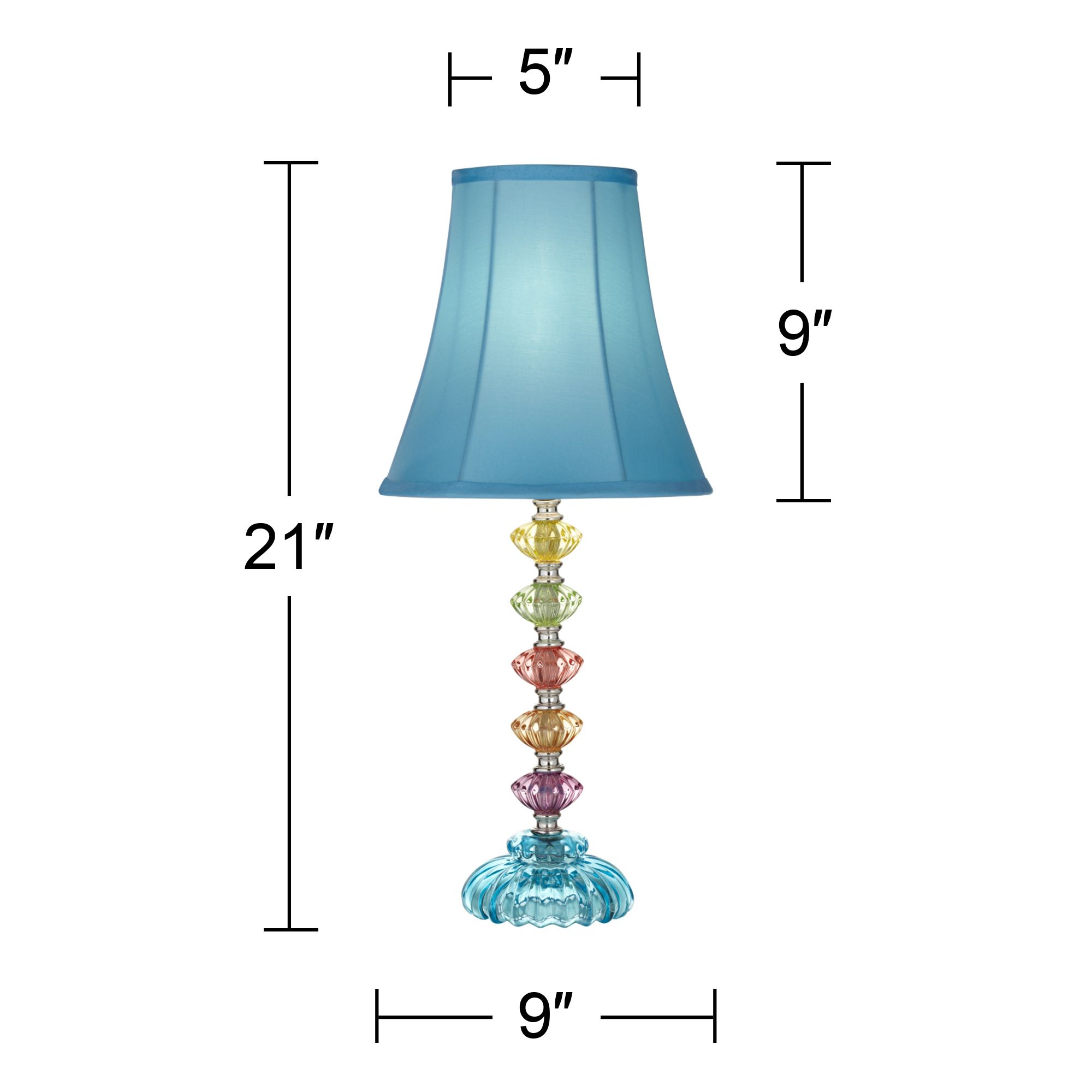 Image 7 Possini Euro Bohemian 21" High Stacked Glass Table Lamps Set of 2 more views