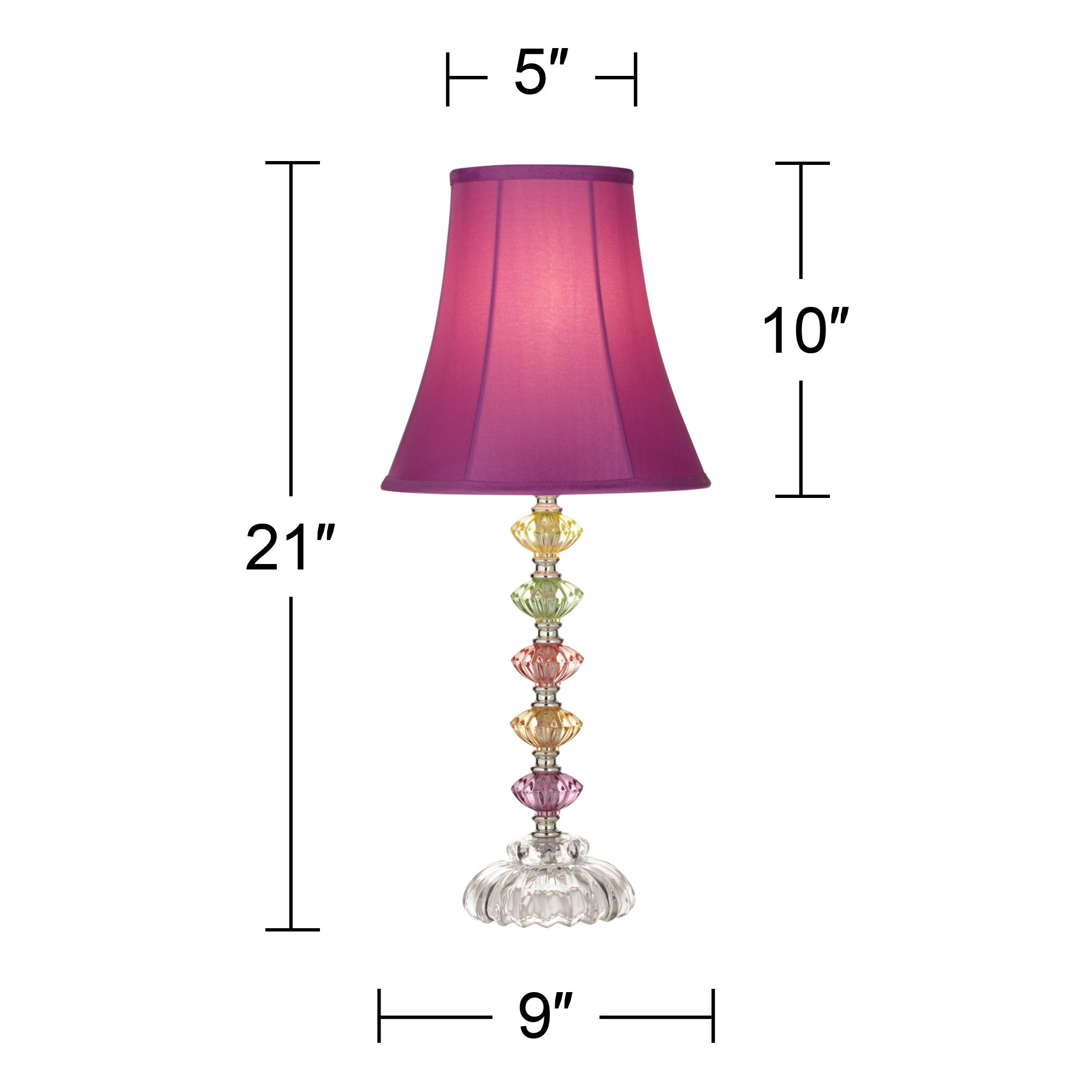 Image 7 Possini Euro Bohemian Orchid 21" High Stacked Glass Table Lamp more views