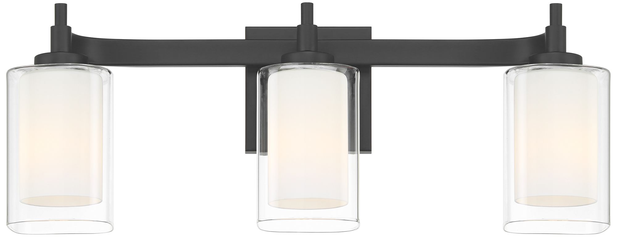 Image 2 Possini Euro Bolaire 22 1/2" Wide Matte Black 3-Light Bath Light